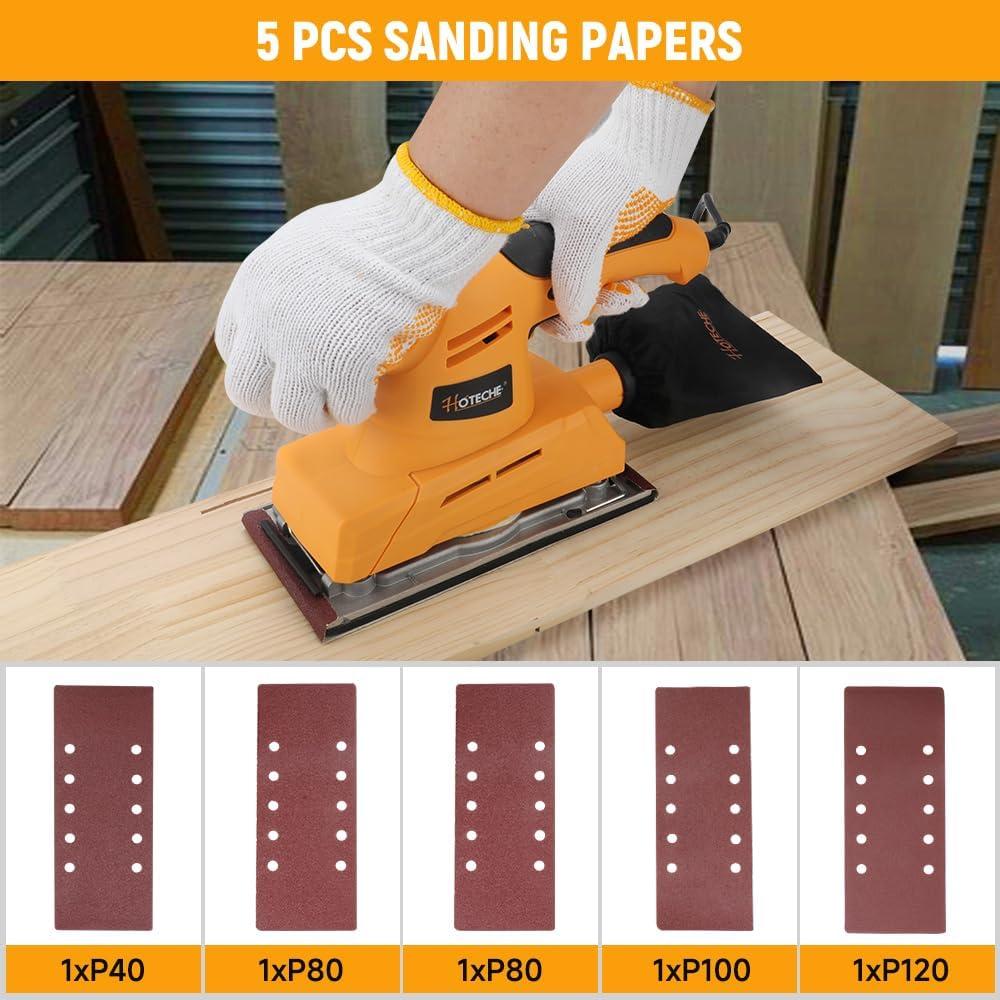 Lijadora Orbital Hoteche 3.17A 11.43x22.86cm Velocidad Variable