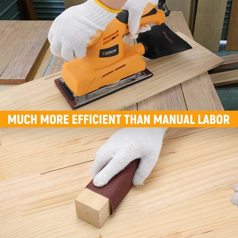 Lijadora Orbital Hoteche 3.17A 11.43x22.86cm Velocidad Variable