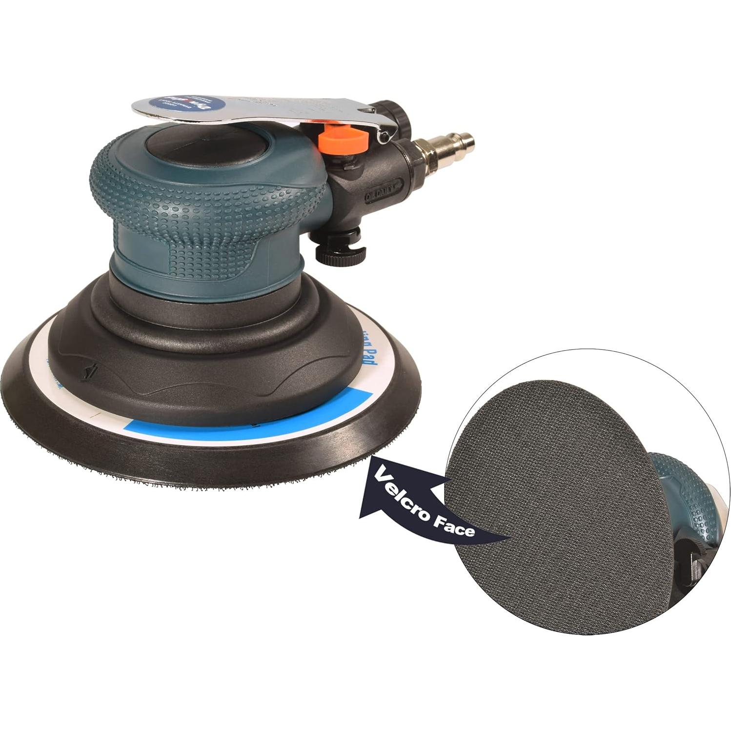 Lijadora de Palma Neumática Dynastus 6" con Discos de Lijado