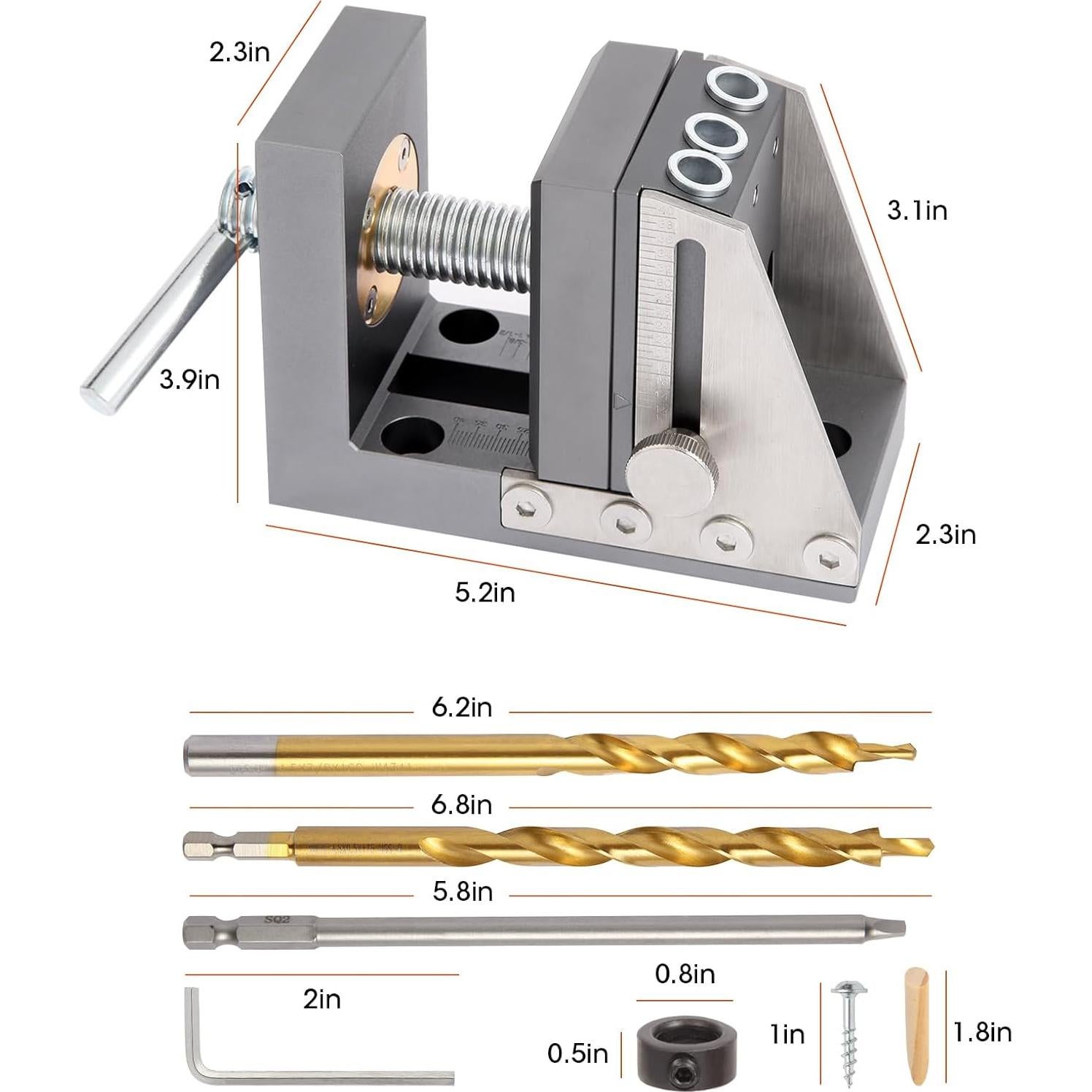 Kit Plantilla Agujeros en Ángulo Kosmi - Aluminio 2.07 kg