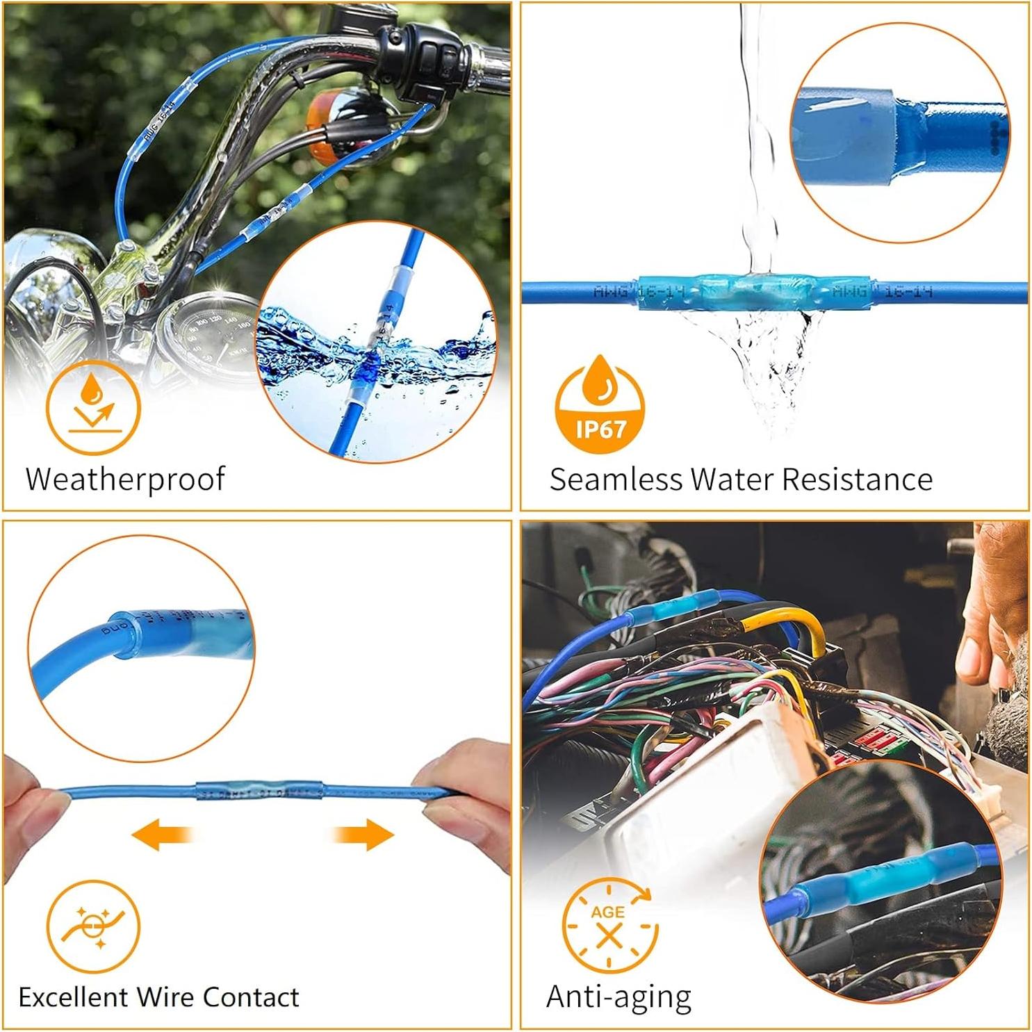 Kit de Conectores de Empalme Termorretráctil SVAAR 210 PCS 26-12 AWG