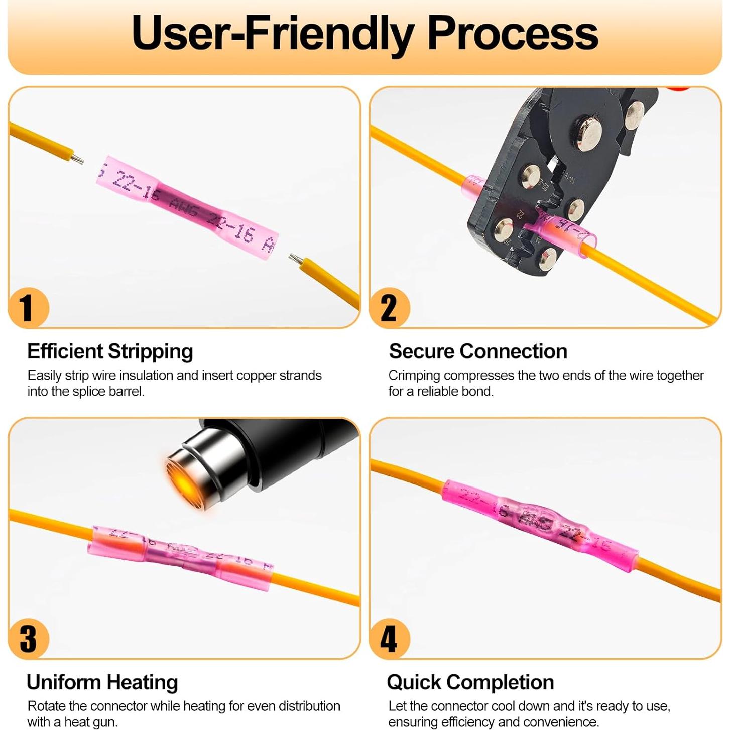 1500 Conectores Termorretráctiles Aislados AccEncyc 16-14 AWG