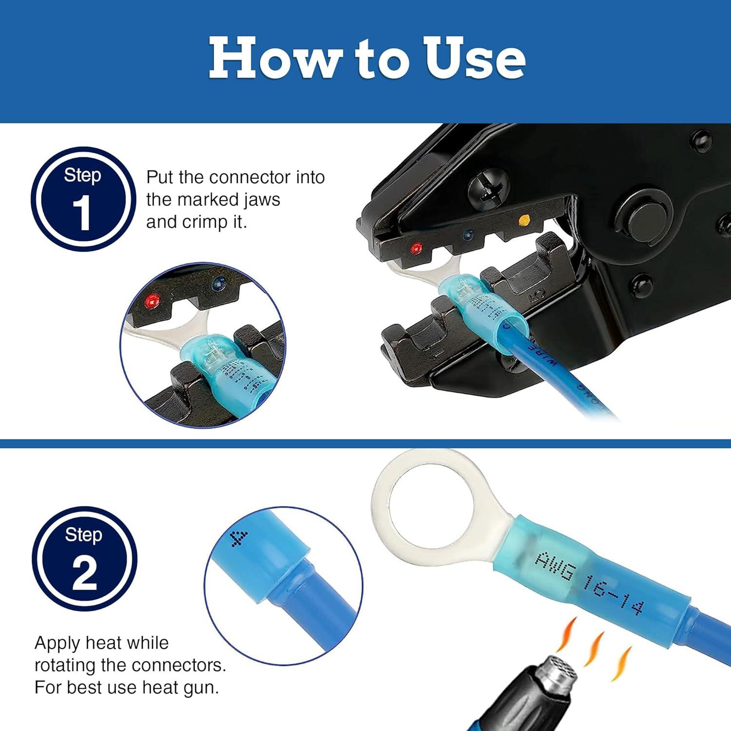 Kit de Conectores de Anillo Termocontraíble 300 Piezas New Age