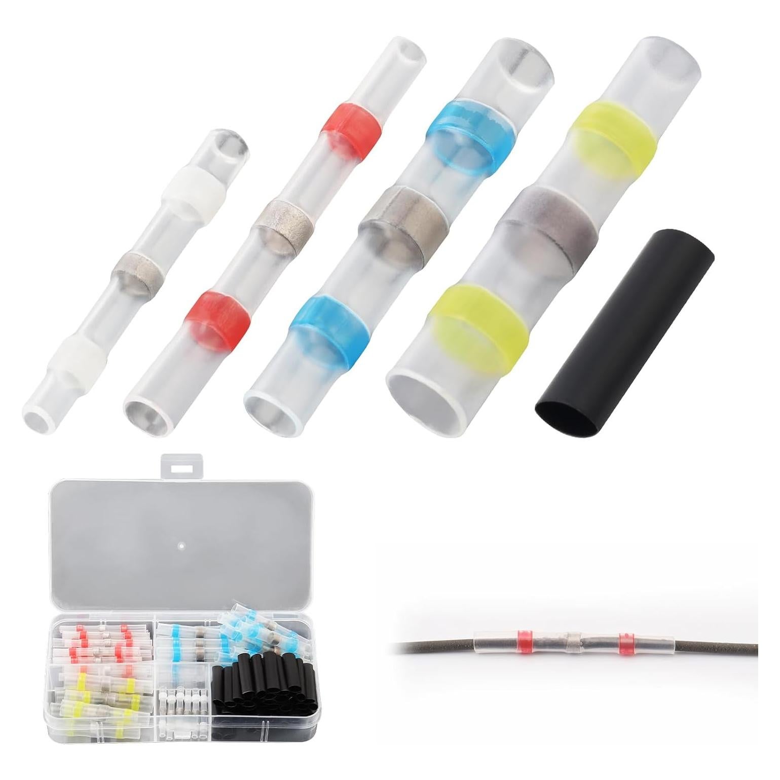 Kit de Conectores Termoretráctiles 102 Piezas SMGDA A Prueba de Agua