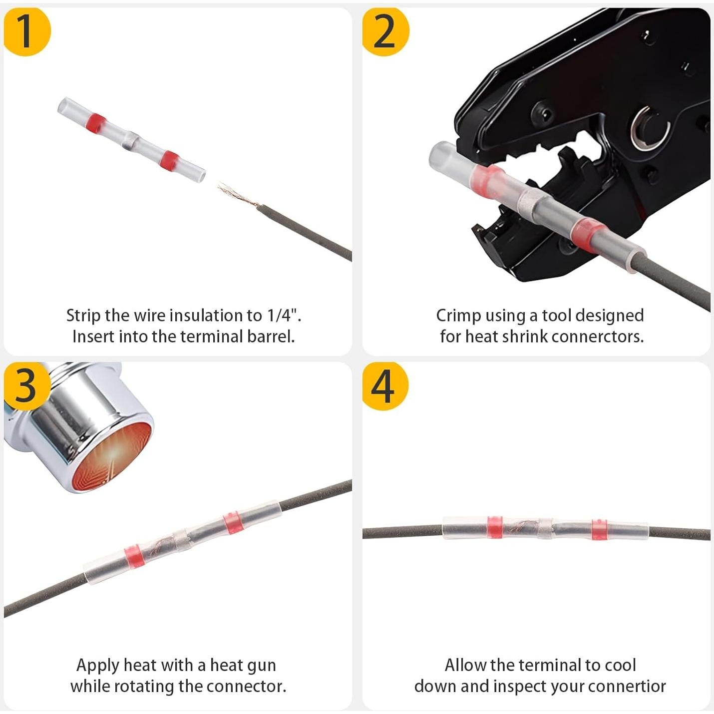 Kit de Conectores Termoretráctiles 102 Piezas SMGDA A Prueba de Agua