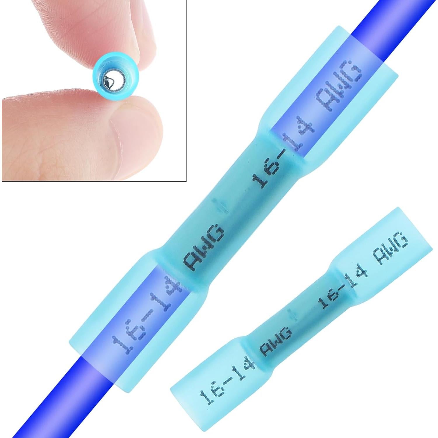 Conectores de compresión de calor retráctil Smgda 16-14 AWG 100 Piezas