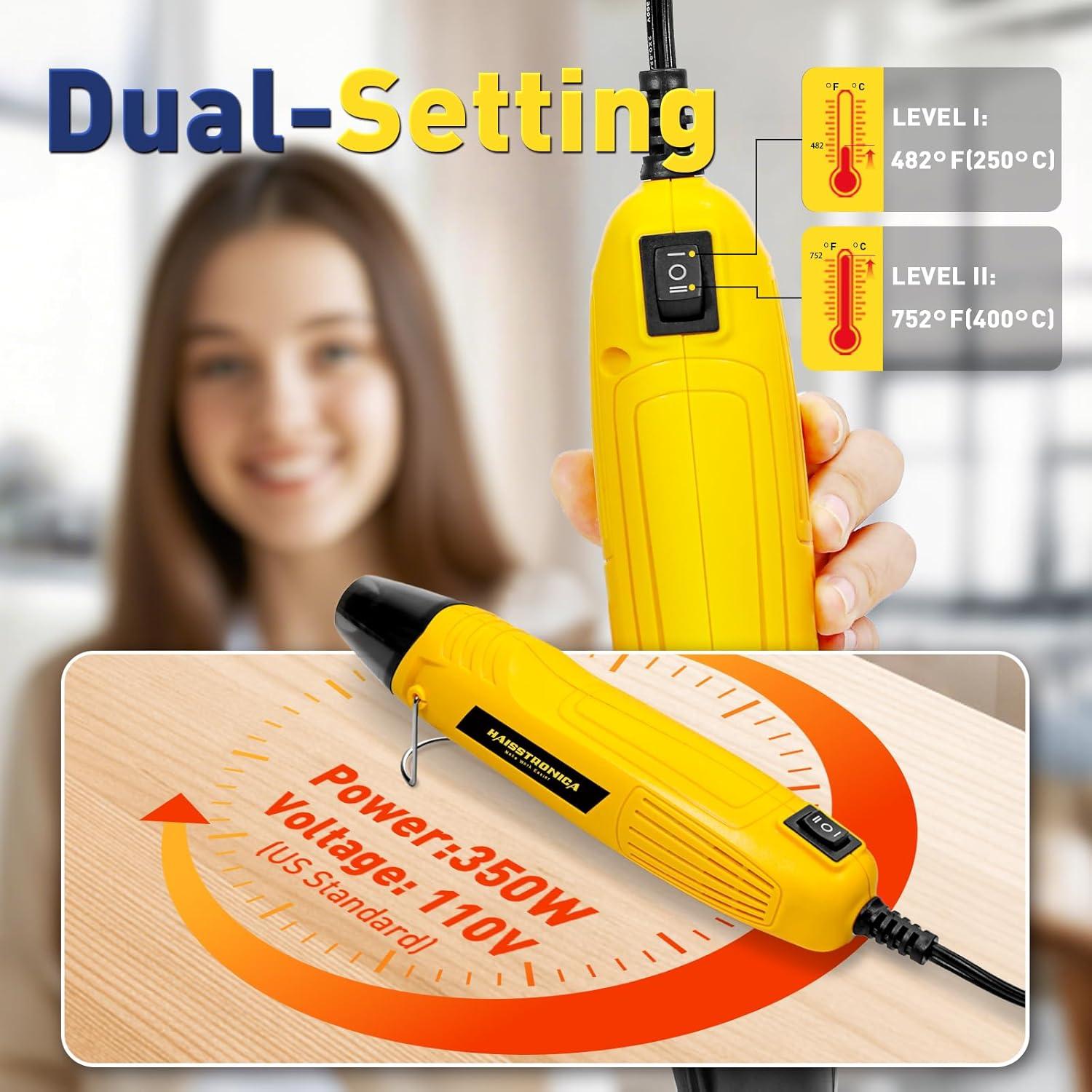 Kit de Conectores de Cable Haisstronica 400PCS con Pistola de Calor