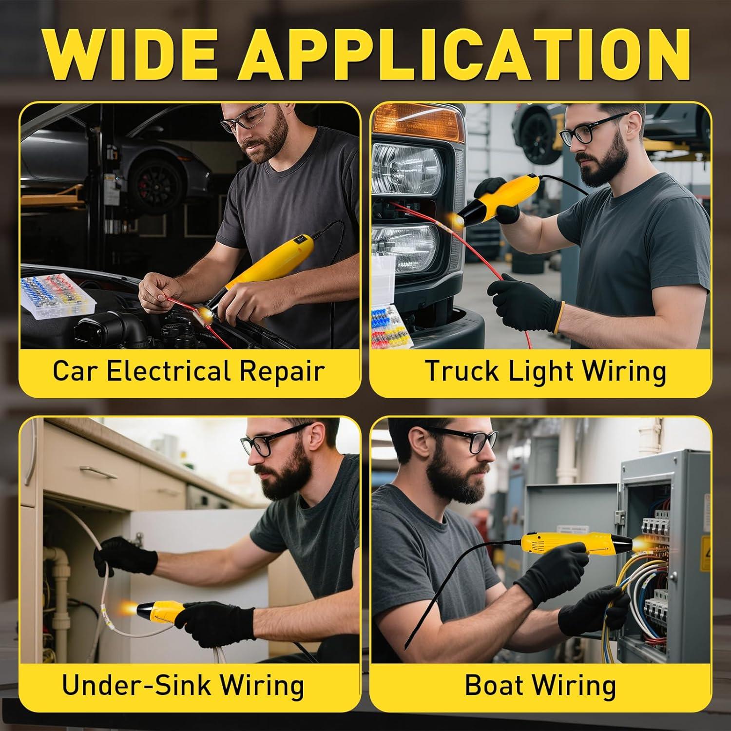 Kit de Conectores de Cable Haisstronica 400PCS con Pistola de Calor