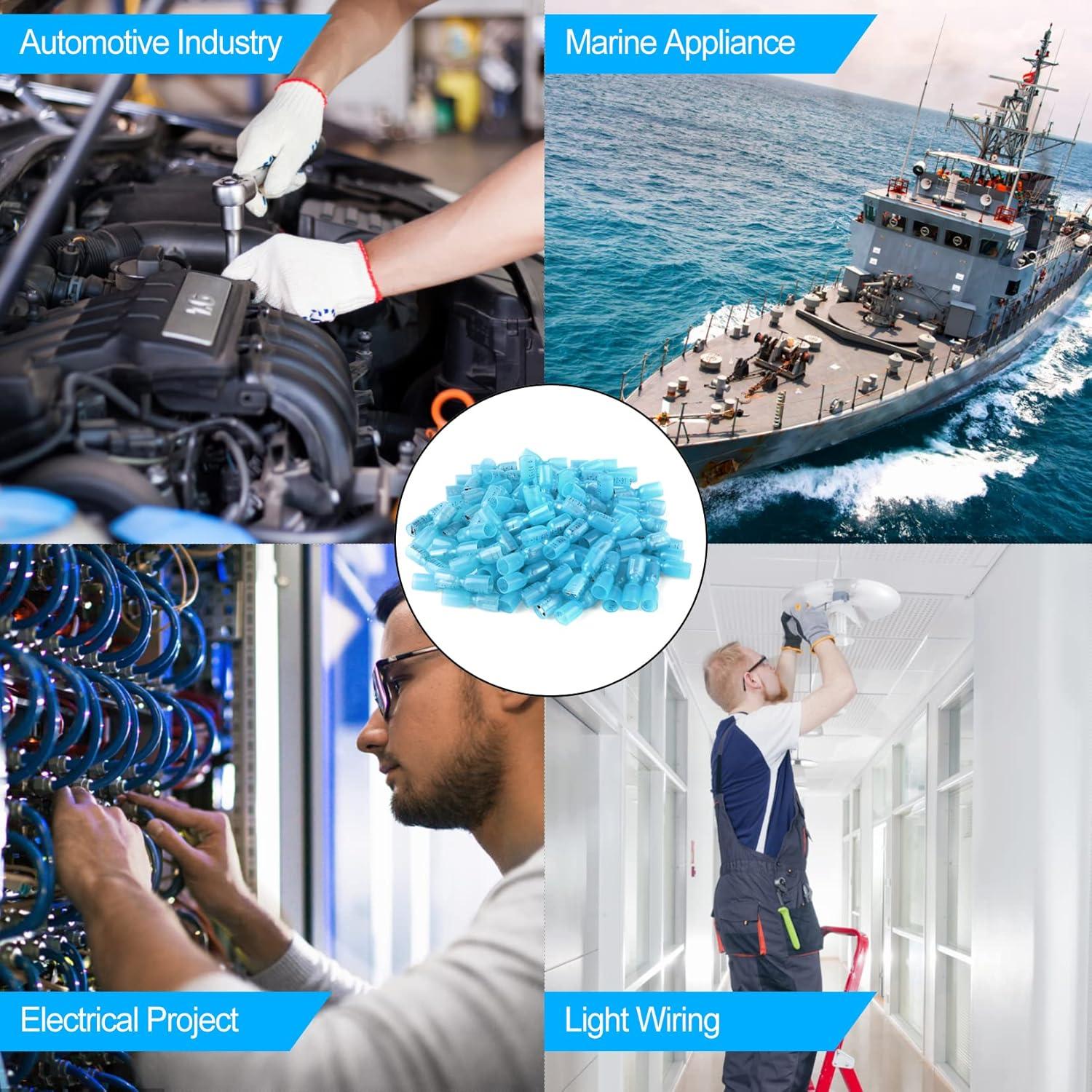 100 Conectores Rápidos Térmicos Impermeables VAMRONE 16-14 AWG