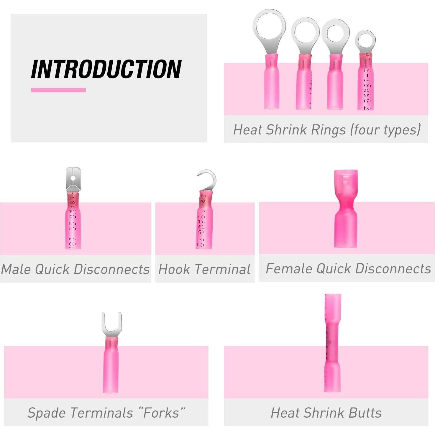 Kit 540 Conectores de Cable Termoretráctiles Nilight