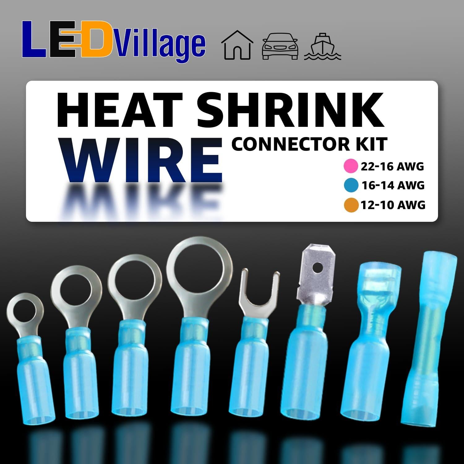 Kit de Conectores de Cable Termoretráctiles Ledvillage 360 Pcs
