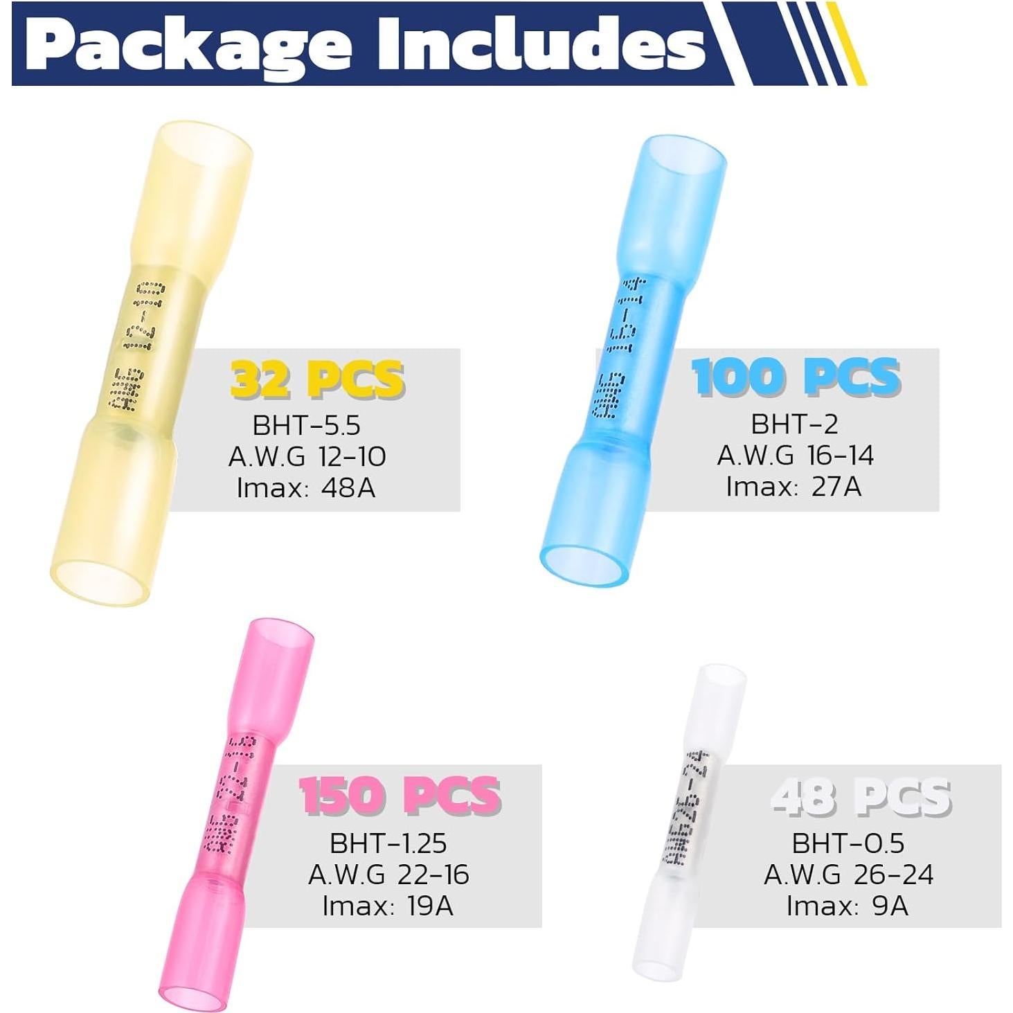 Kit de Conectores Termocontraíbles Haisstronica 330PCS - Impermeables