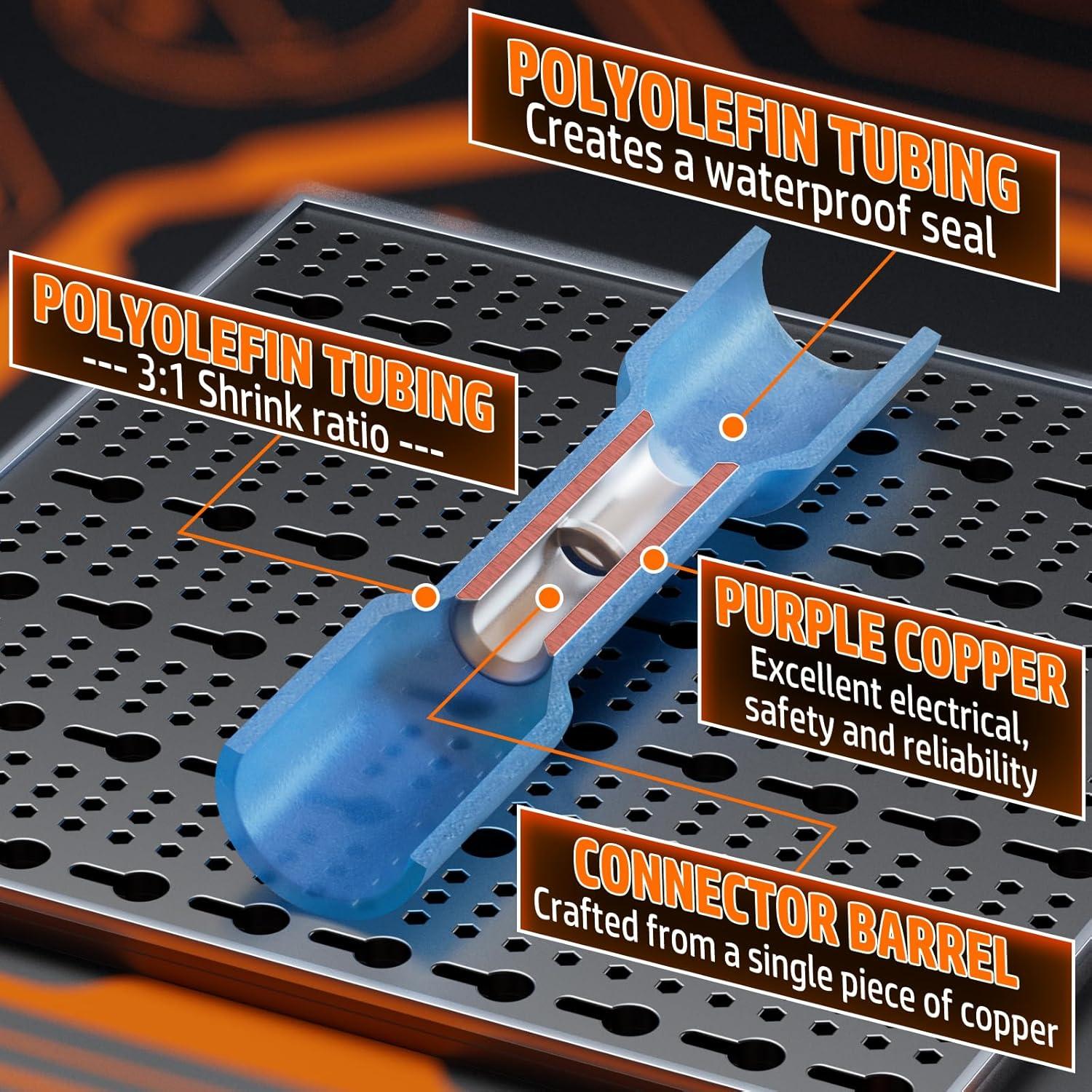 Herramienta de Crimpado PEBA con 110 Conectores Termorretráctiles
