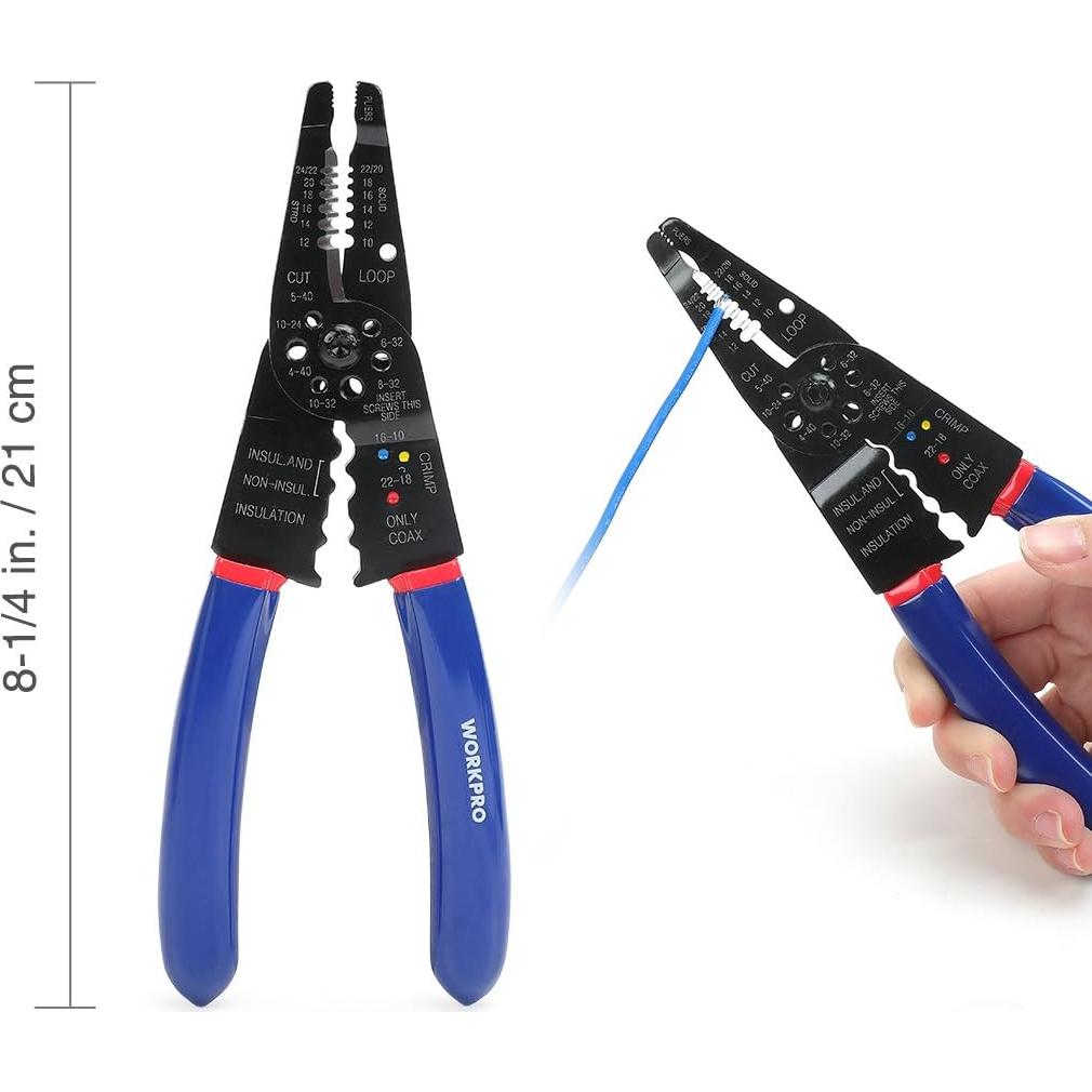 Kit de Reparación Eléctrica WORKPRO 582 Piezas con Cortador