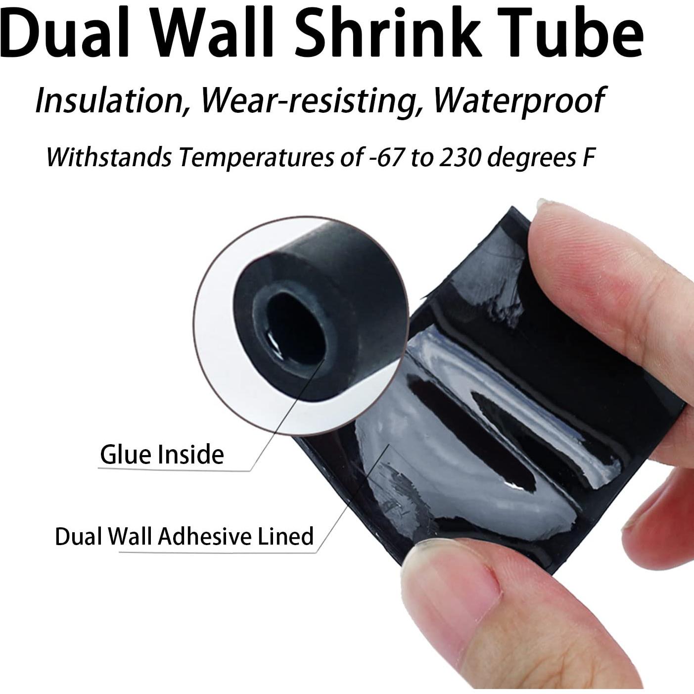 Kit de Tubos Termocontraíbles ALEKOR 240 PCS 3:1 Doble Pared