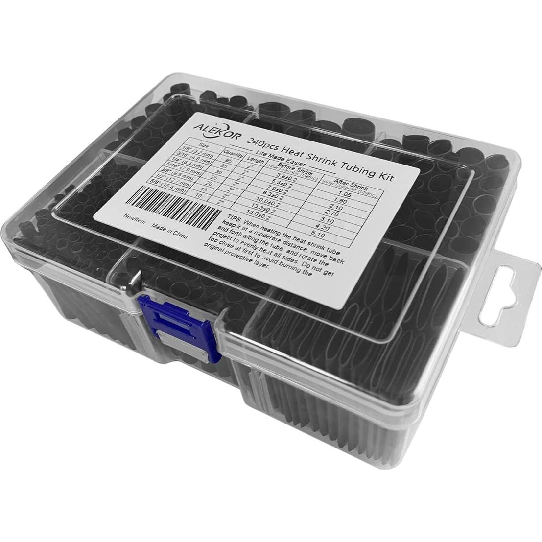 Kit de Tubos Termocontraíbles ALEKOR 240 PCS 3:1 Doble Pared