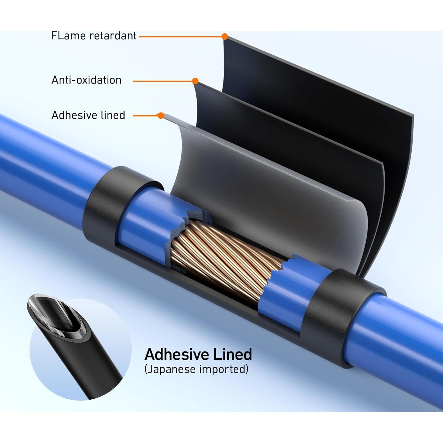 Kit de Tubos Termocontraíbles TKDMR 446 Piezas 4:1 Negro