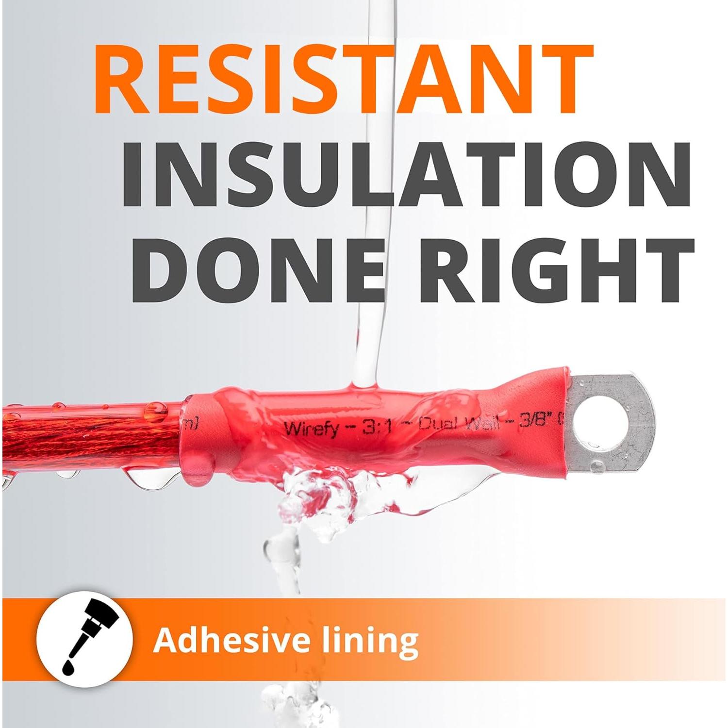 Kit de Tubos Termocontraíbles Wirefy 200pcs Negro y Rojo 3:1