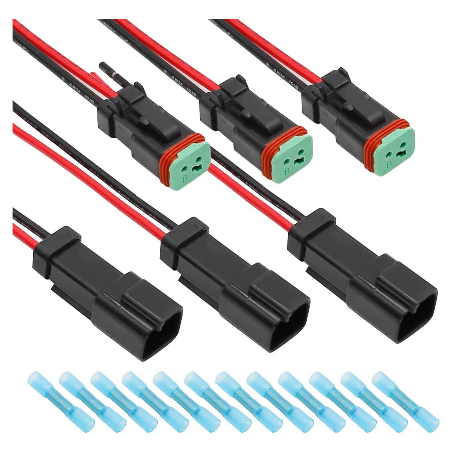 Kit de Conectores DT de 2 Pines Vkinman 14AWG Impermeables