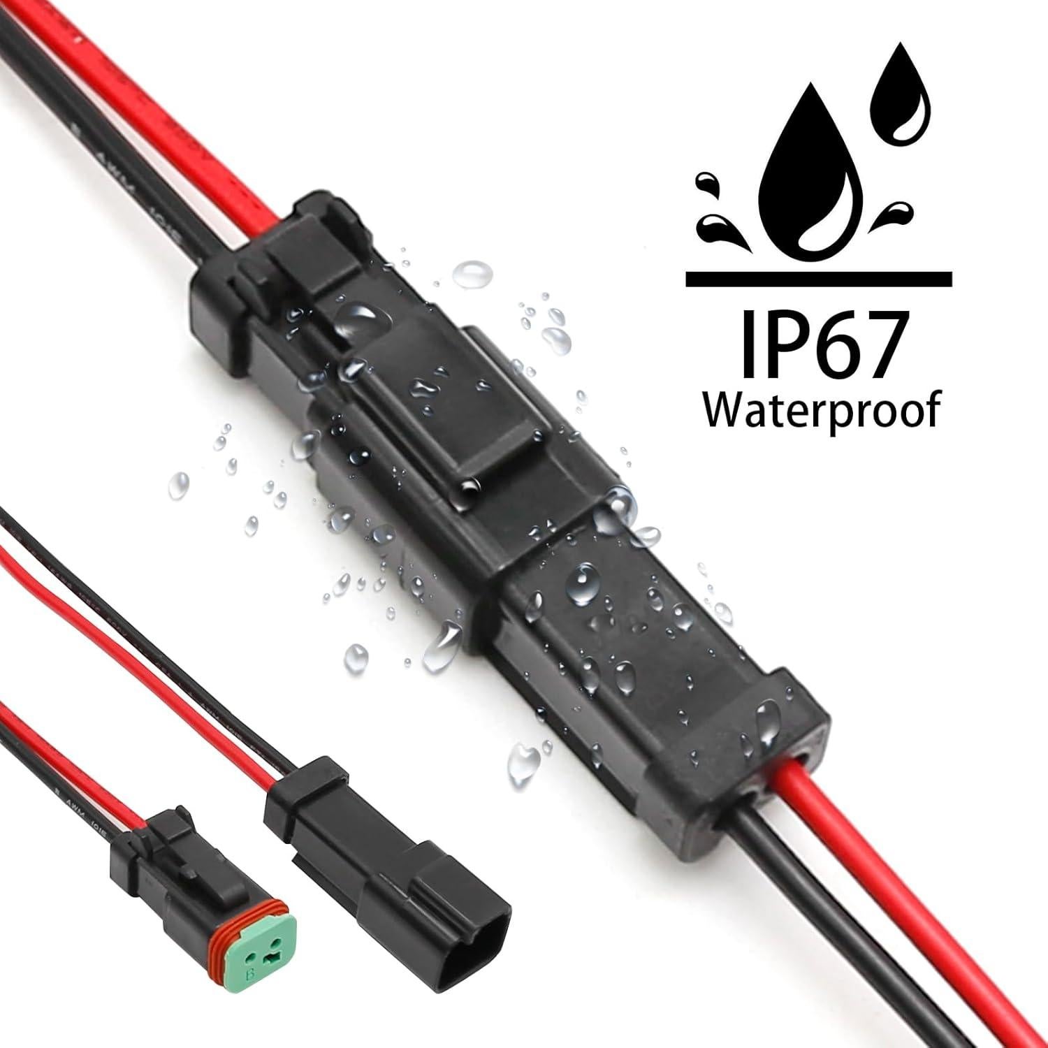 Kit de Conectores DT de 2 Pines Vkinman 14AWG Impermeables