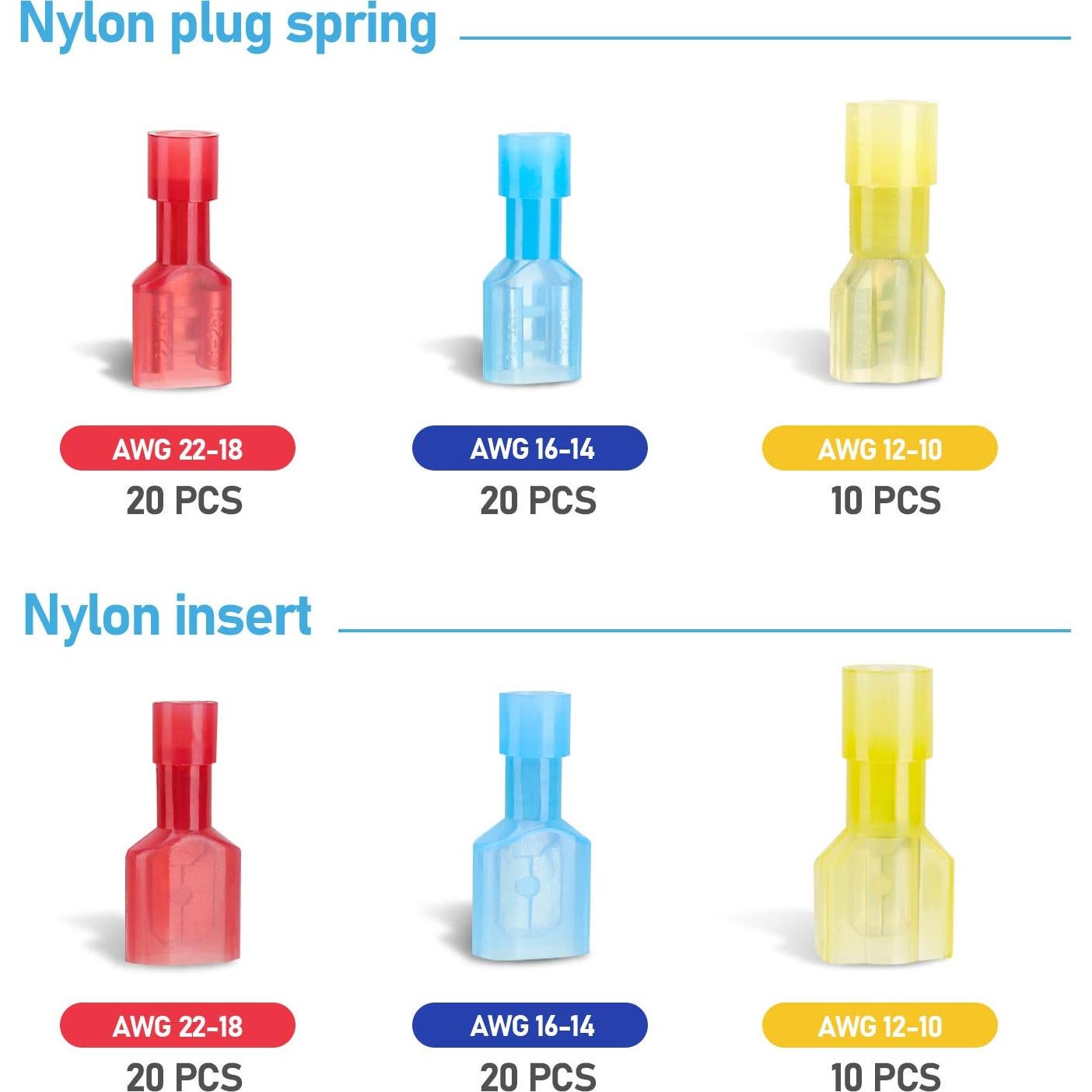 Kit de 100 Conectores de Desconexión Rápida TICONN Nylon