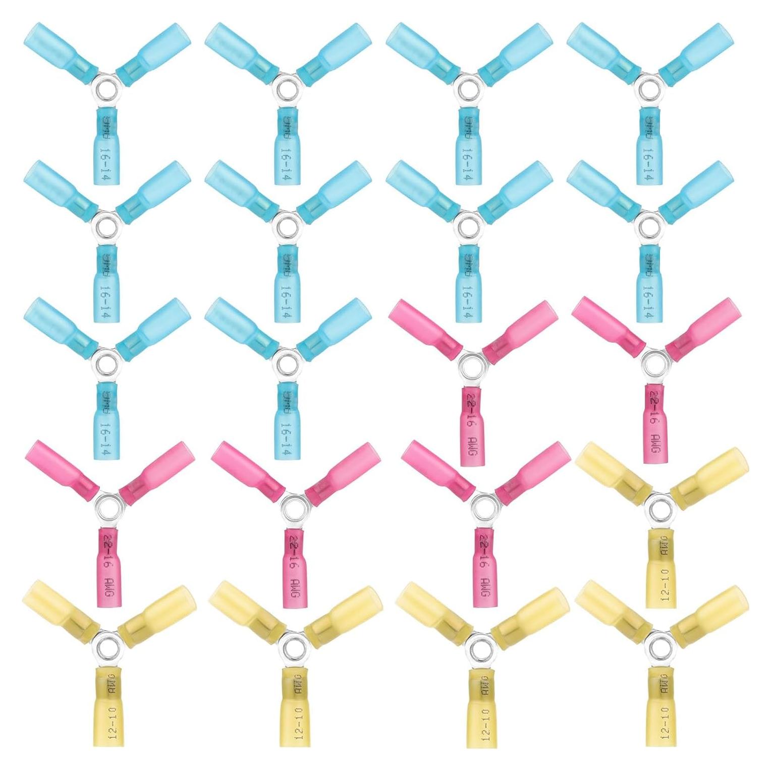 Conectores de Cable Termorretráctil 3 Vías amfuujoy 22-10 AWG