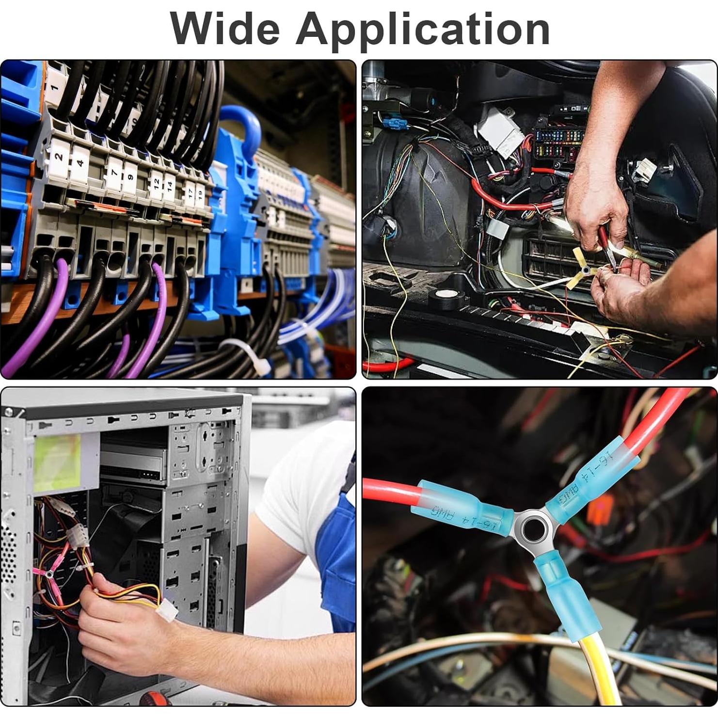 Conectores de Cable Termorretráctil 3 Vías amfuujoy 22-10 AWG