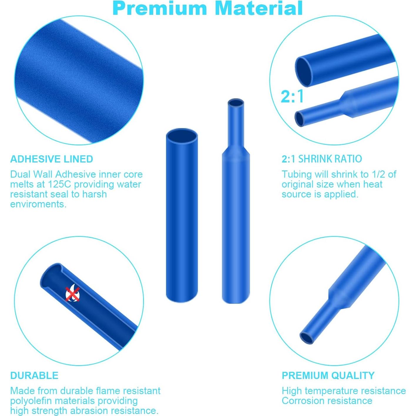 Kit de 900 Tubos Termocontraíbles DHOOZ 12 Tamaños 6 Colores