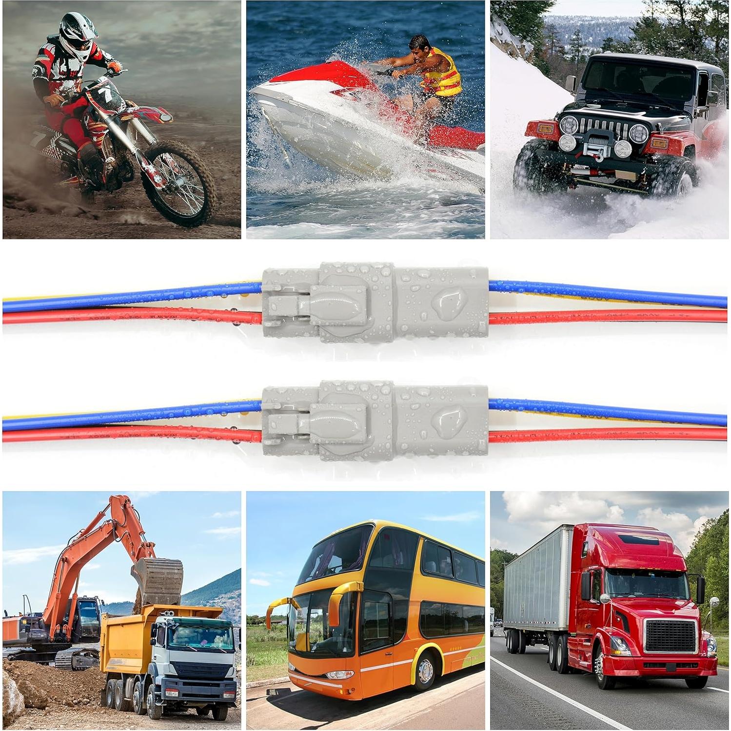 Kit de Conectores de Cable 4 Pines ALFOCI - 8 Juegos Impermeables