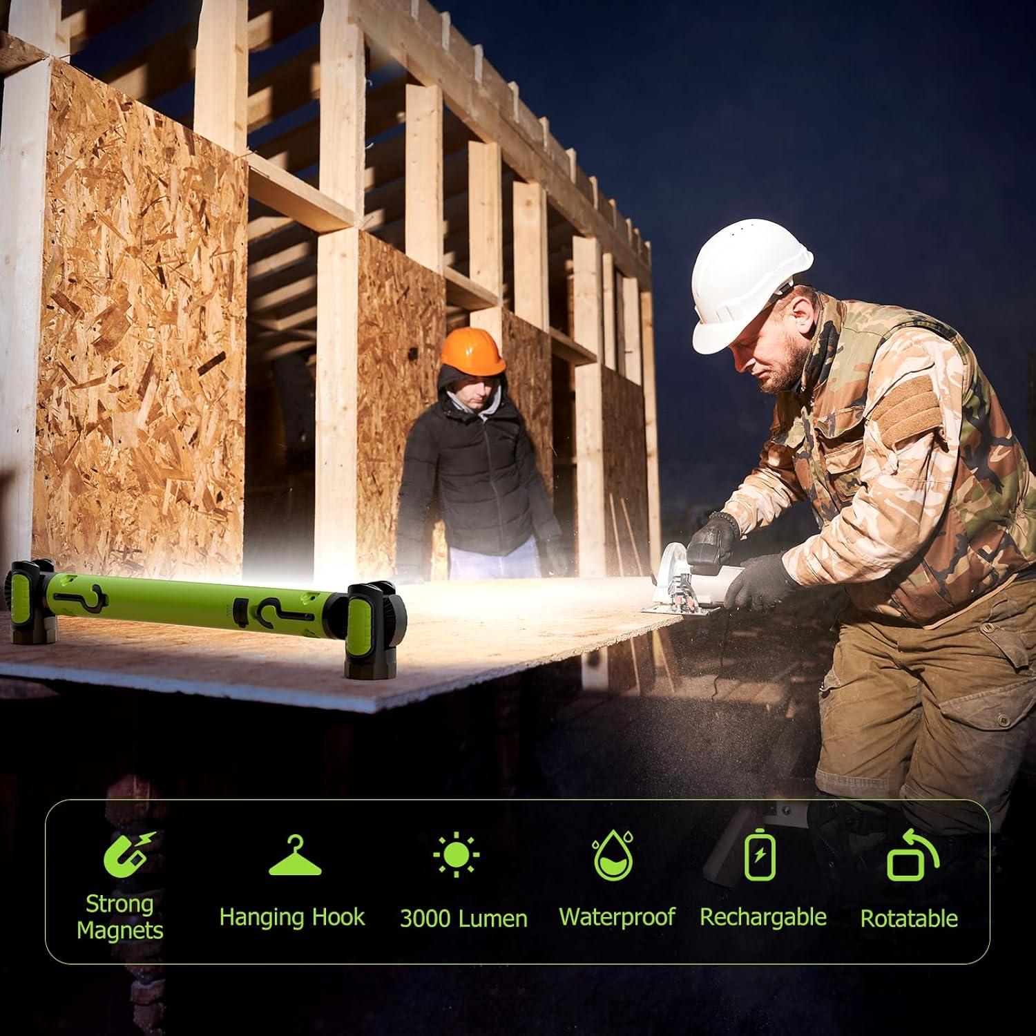 Luz de Trabajo LED Wokelux WL-WL02-GN 3000LM Recargable