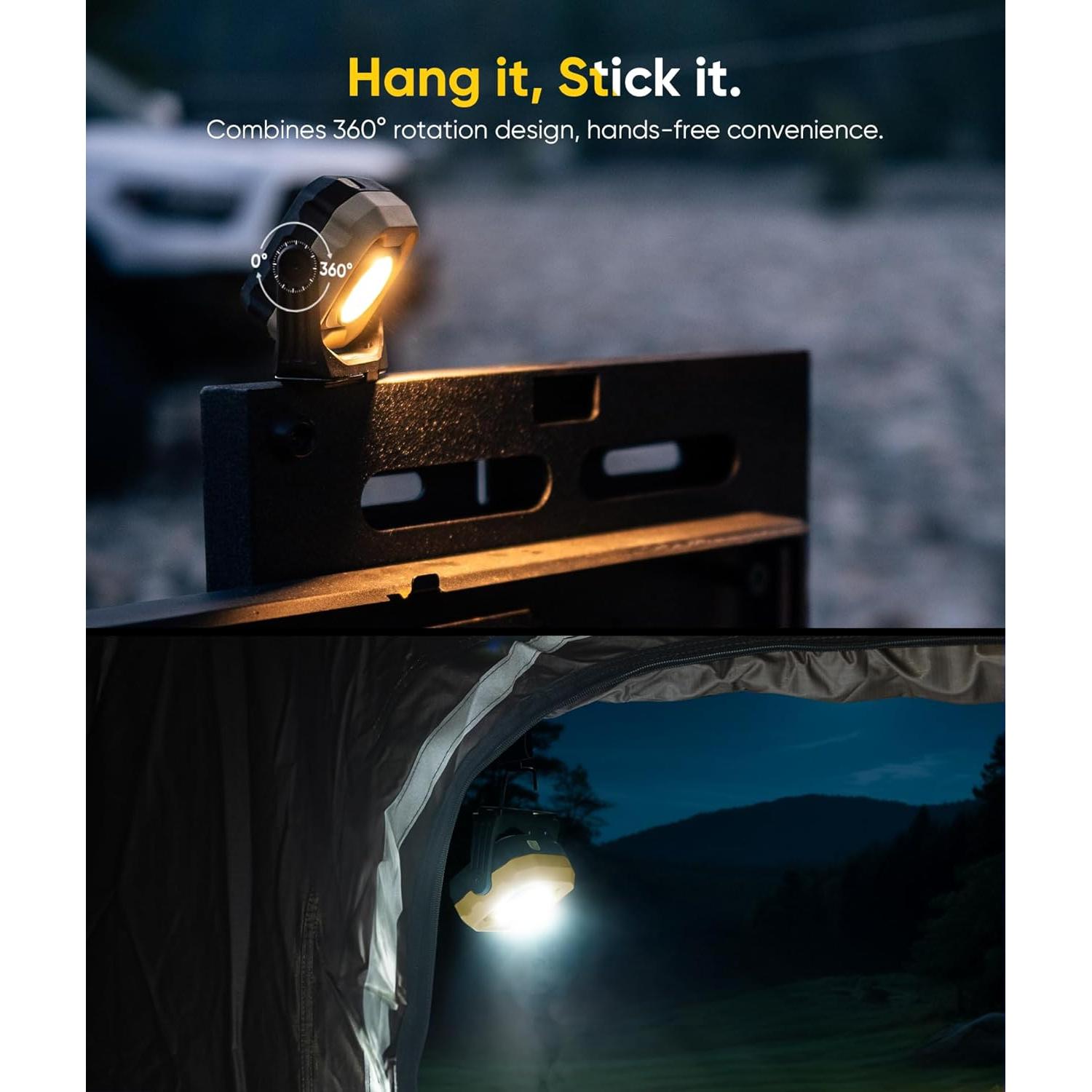 Luz de Trabajo Recargable LED Hotligh 1200LM IPX4 4000mAh