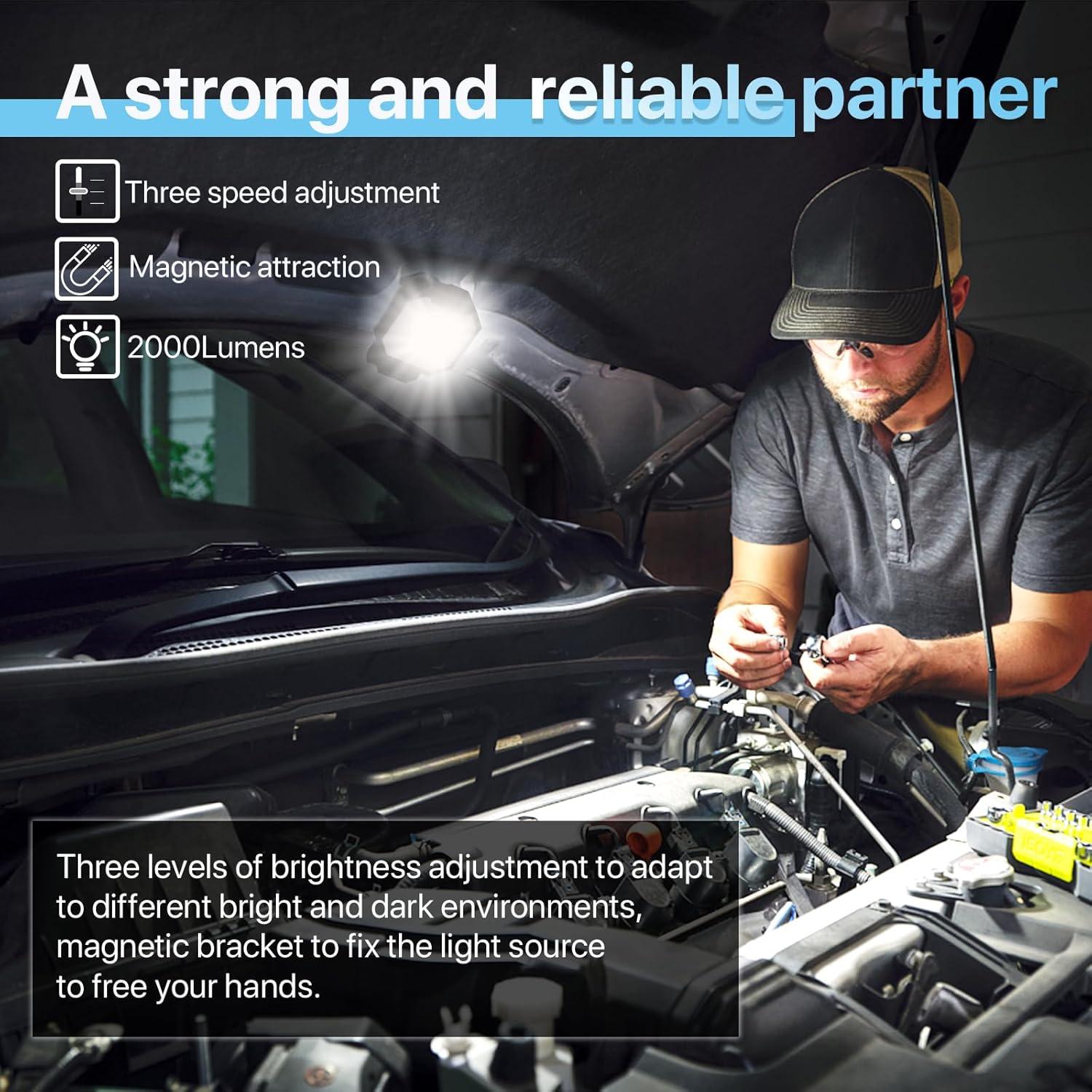 HYPERLITE Luz de Trabajo Recargable 2 Pack 40W 2000 Lúmenes