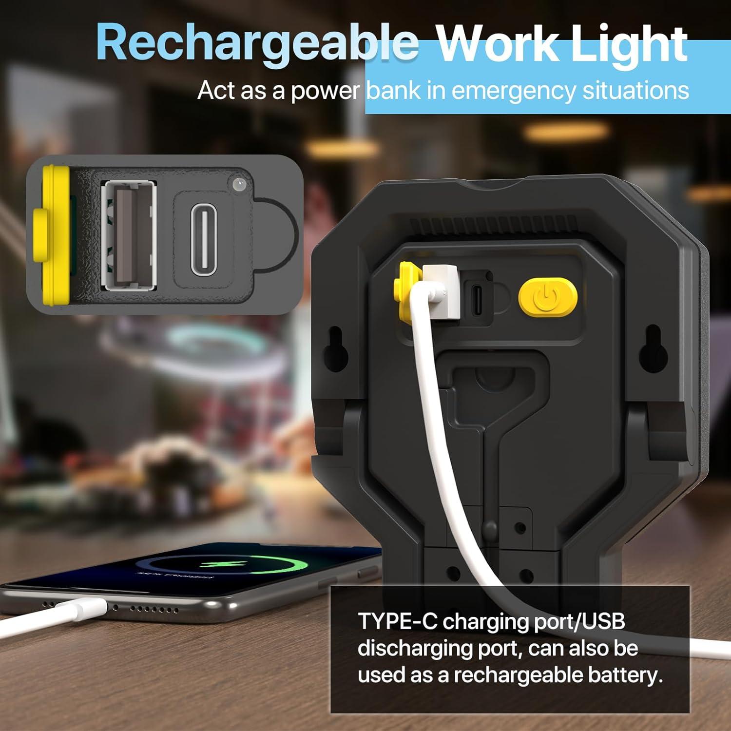 HYPERLITE Luz de Trabajo Recargable 2 Pack 40W 2000 Lúmenes