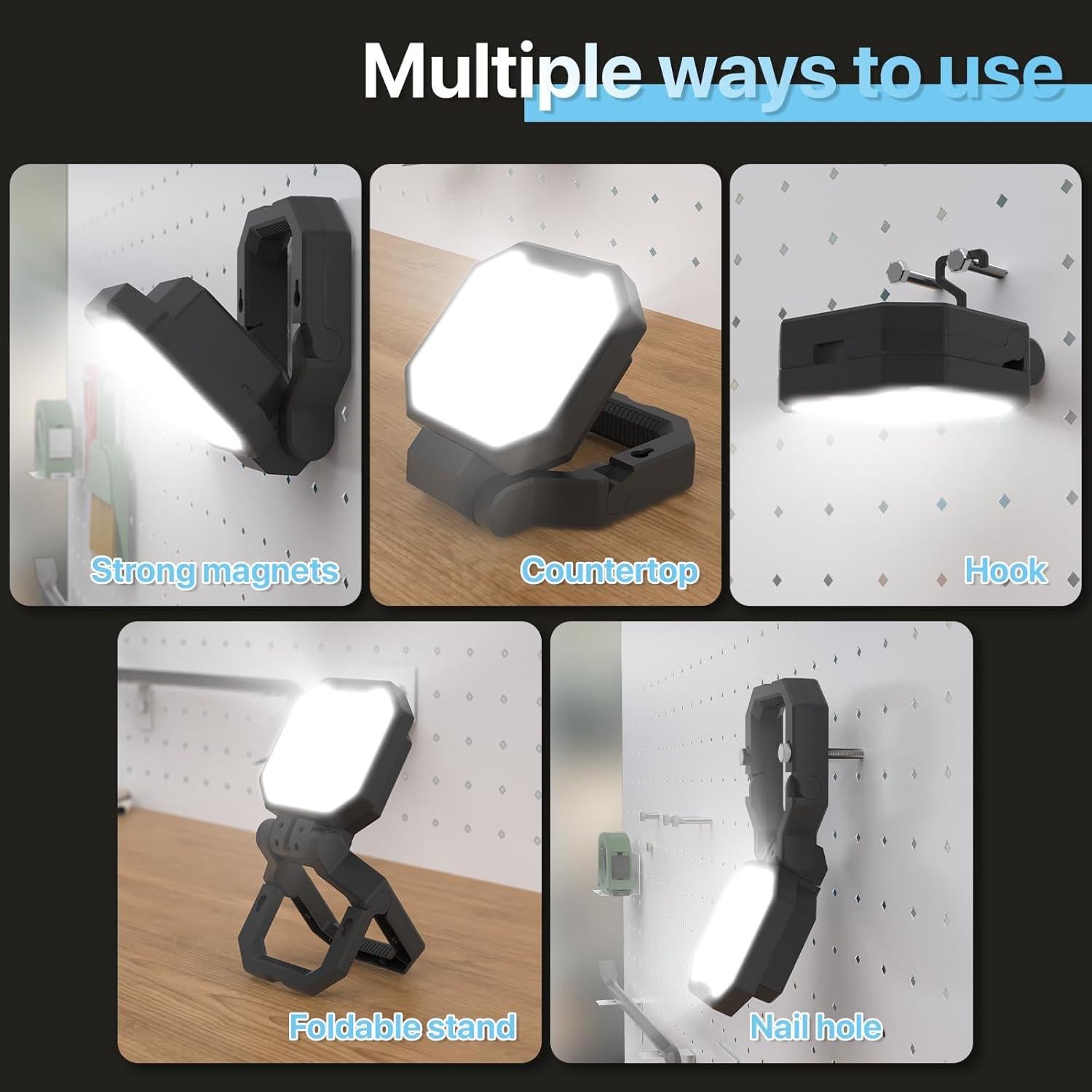 HYPERLITE Luz de Trabajo Recargable 2 Pack 40W 2000 Lúmenes