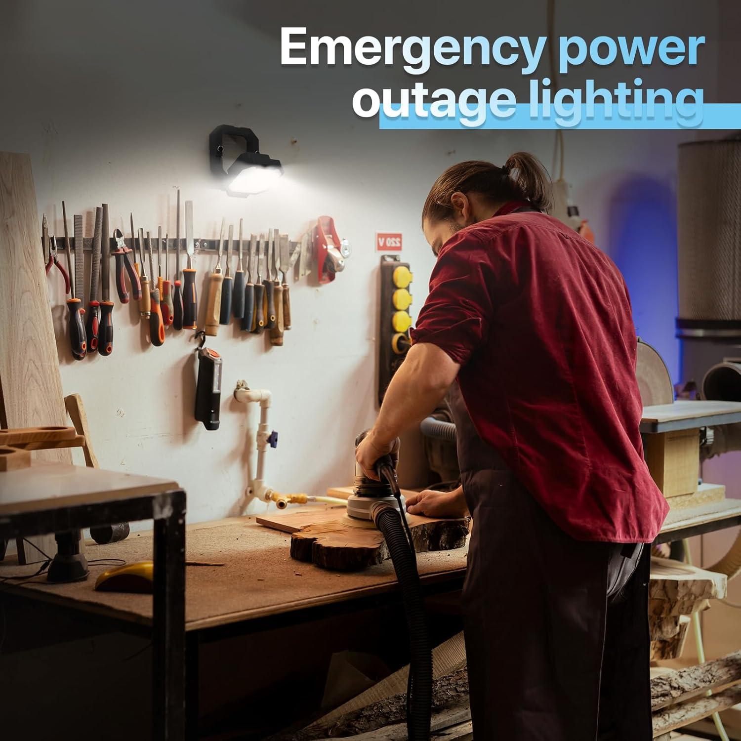 HYPERLITE Luz de Trabajo Recargable 2 Pack 40W 2000 Lúmenes