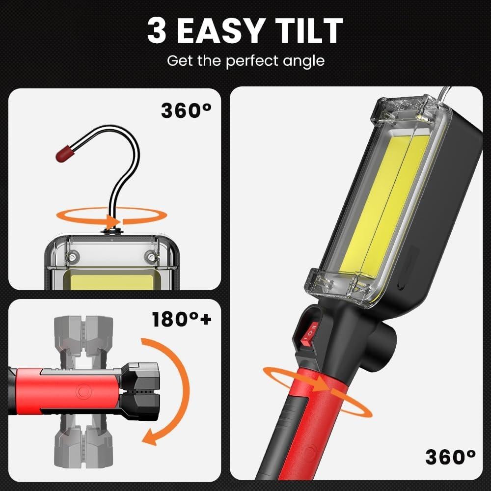 Luz de Trabajo LED Recargable SHiLiPAi 700 Lúmenes IPX4
