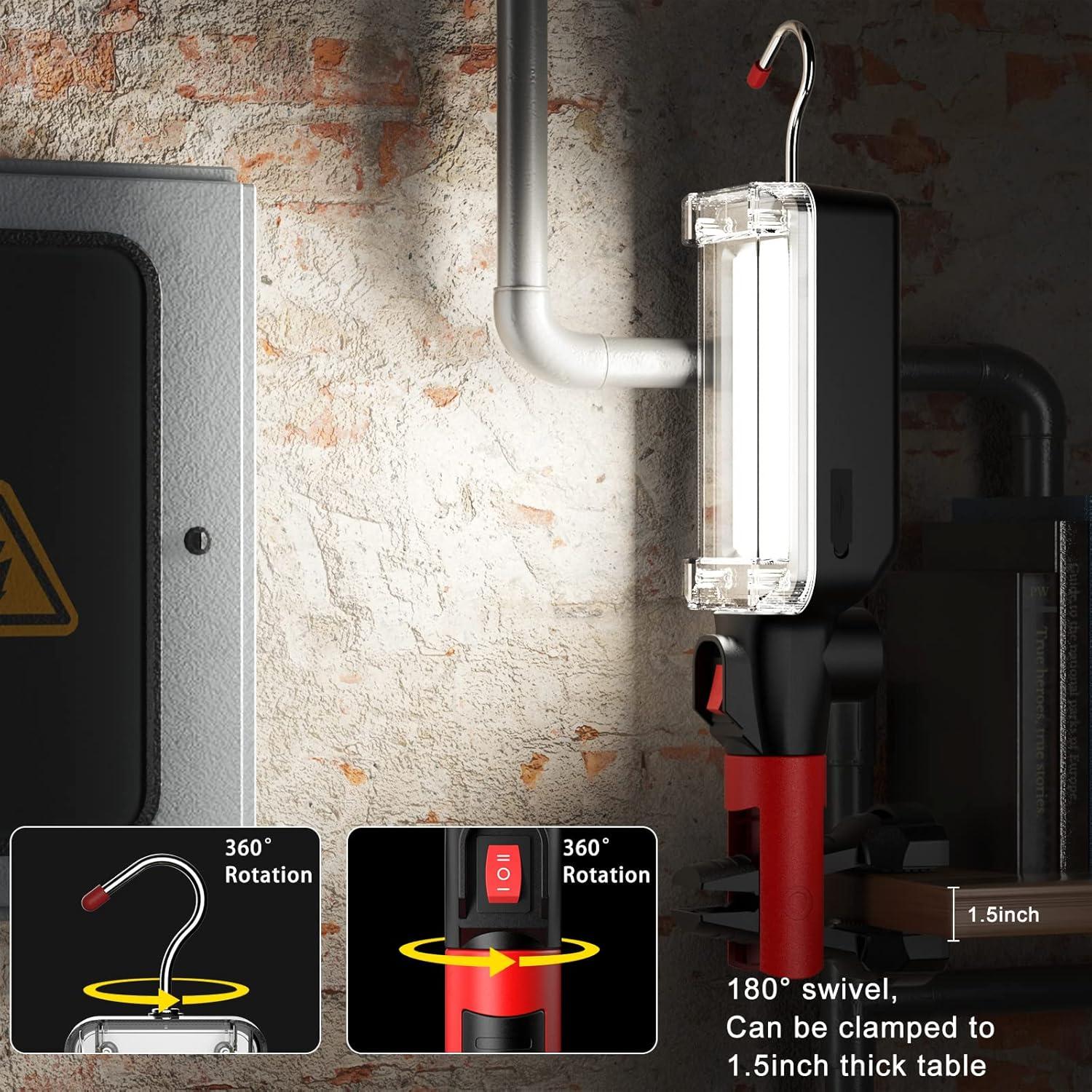 Luz de Trabajo LED Recargable SHiLiPAi 700 Lúmenes IPX4
