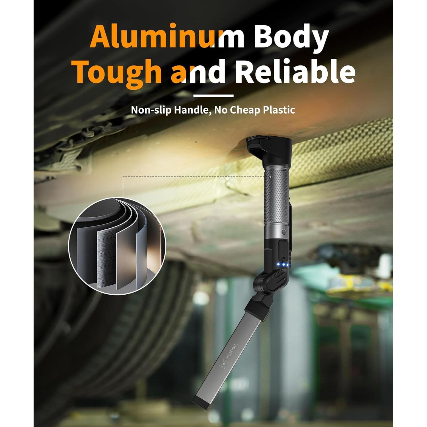 Luz de Trabajo Magnética HOTLIGH 800 Lúmenes Recargable 2200mAh