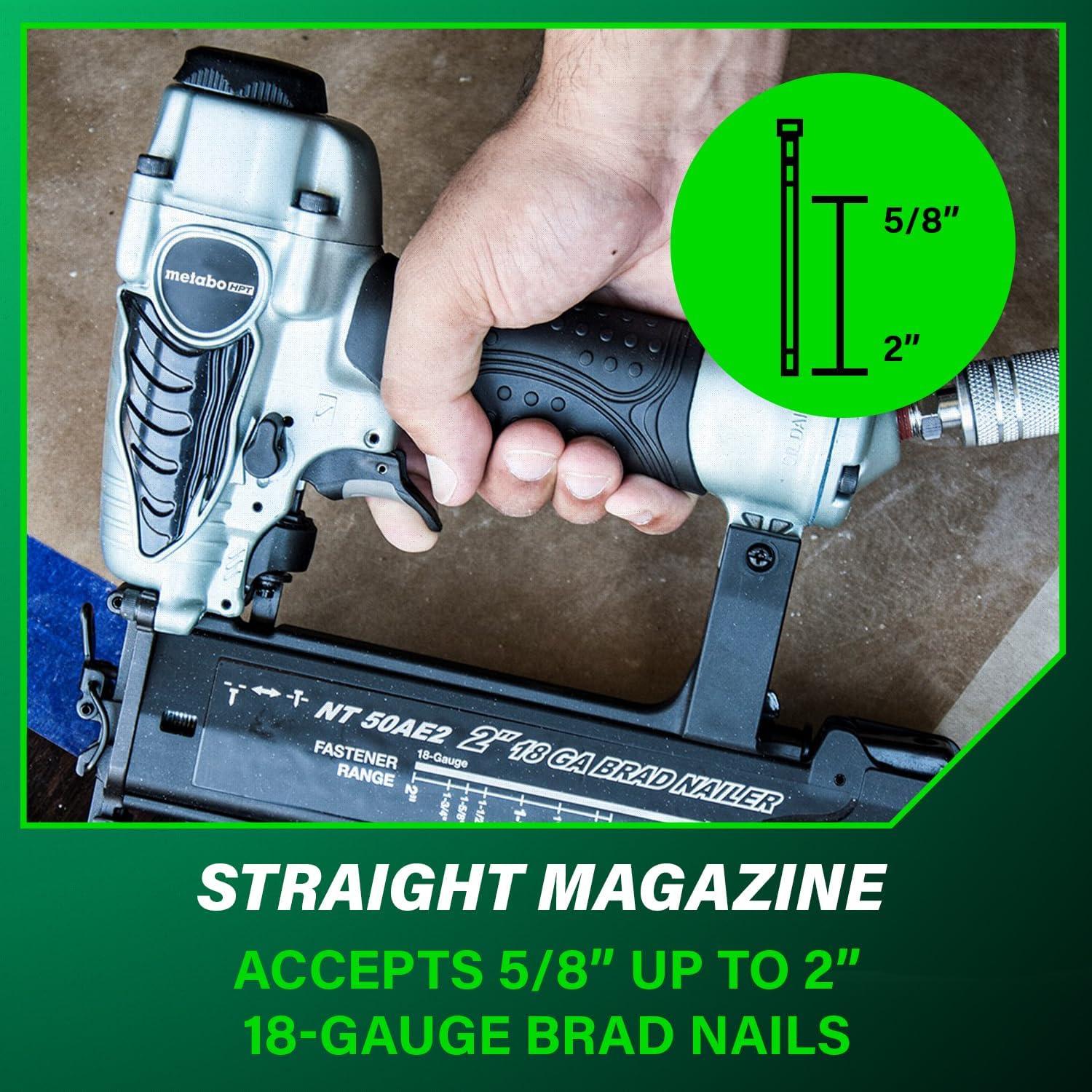 Grapadora Neumática Metabo HPT NT50AE2 18 GA Ligera 0.99 kg