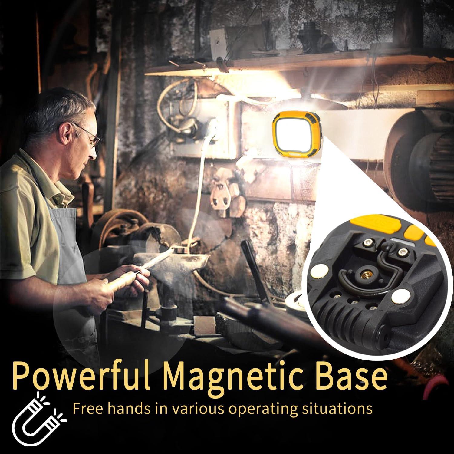 Paquete de 2 Luces de Trabajo LED GOZLILU 5000 Lúmenes Recargables