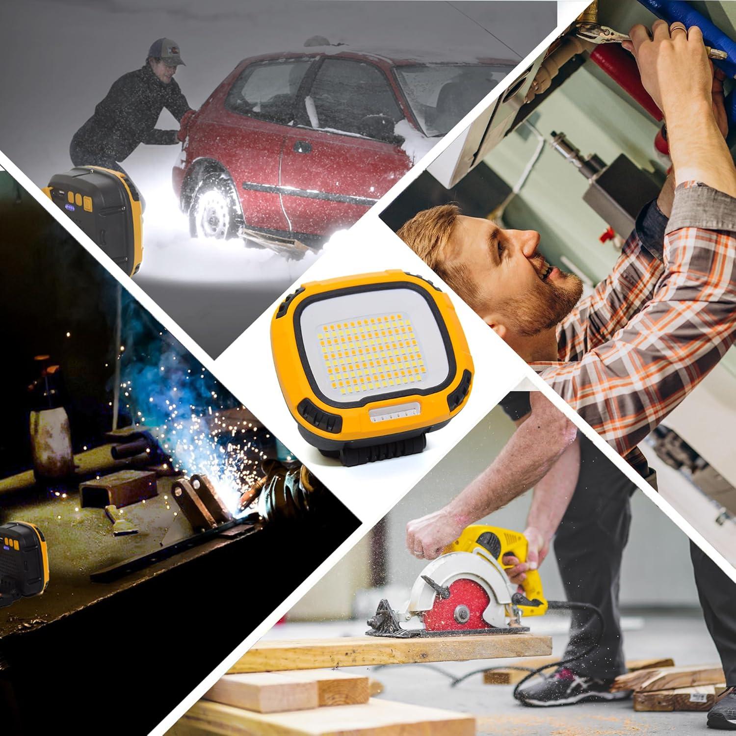 Paquete de 2 Luces de Trabajo LED GOZLILU 5000 Lúmenes Recargables