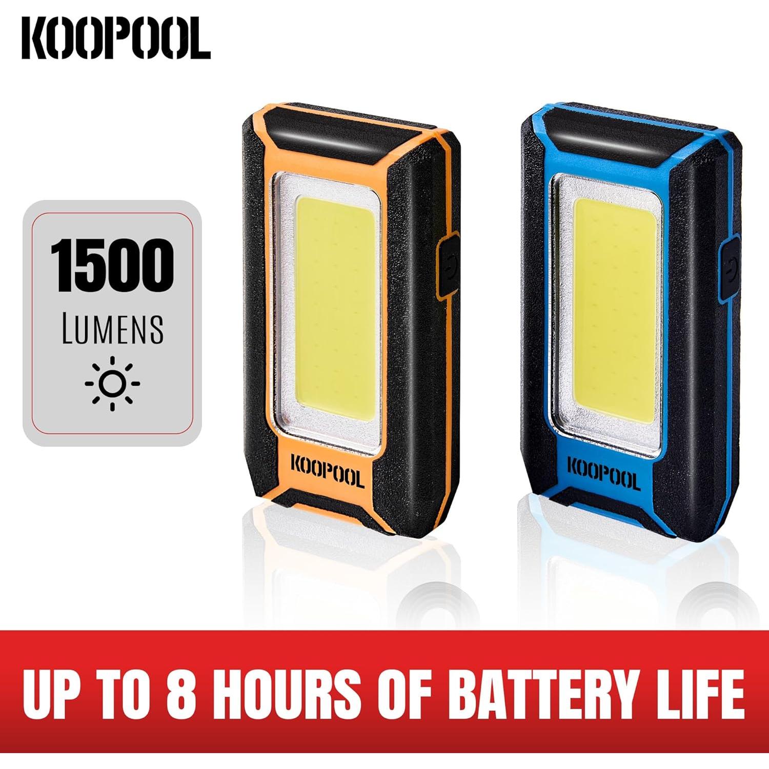 Paquete de 2 luces de trabajo LED KOOPOOL 1500 lúmenes 40W