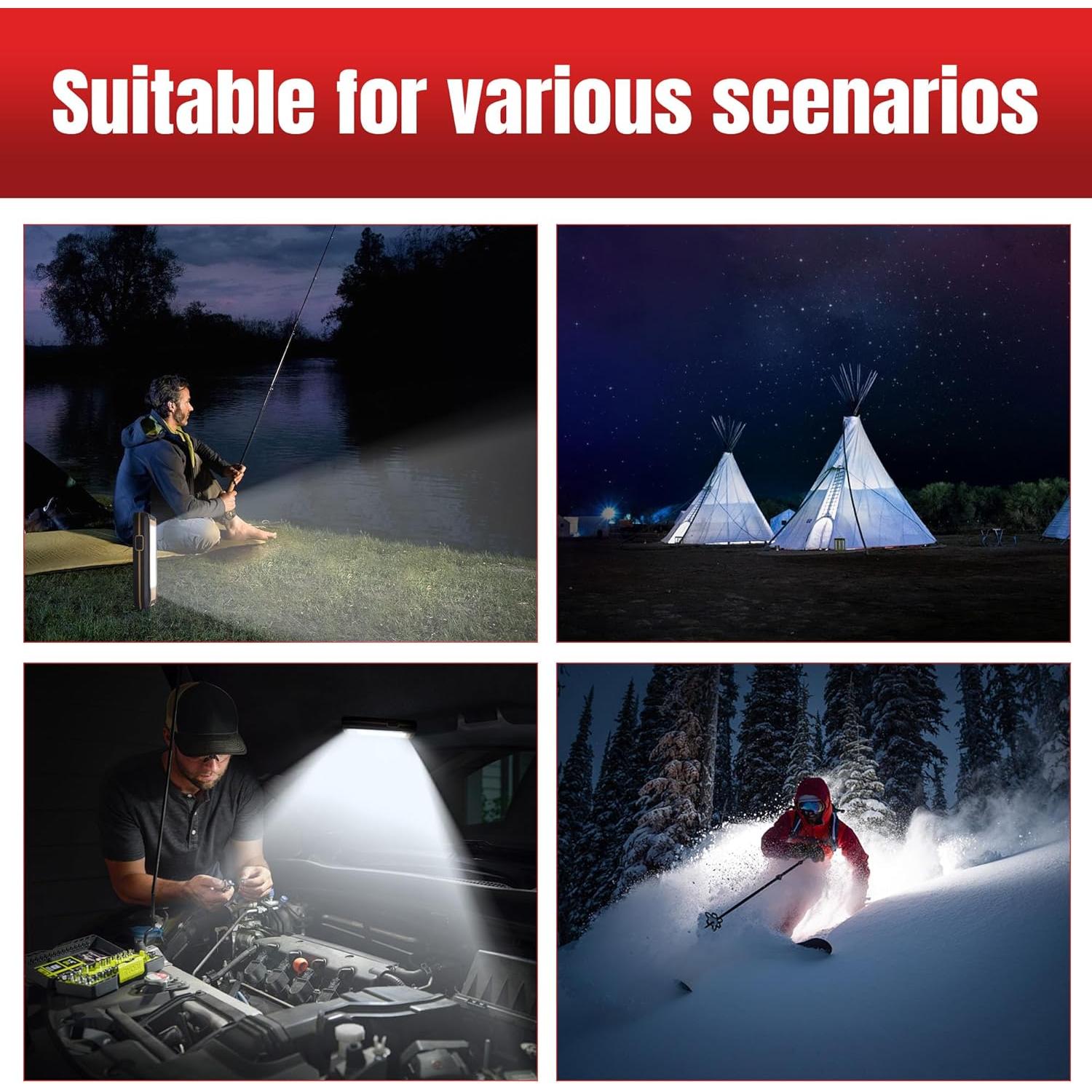 Paquete de 2 luces de trabajo LED KOOPOOL 1500 lúmenes 40W