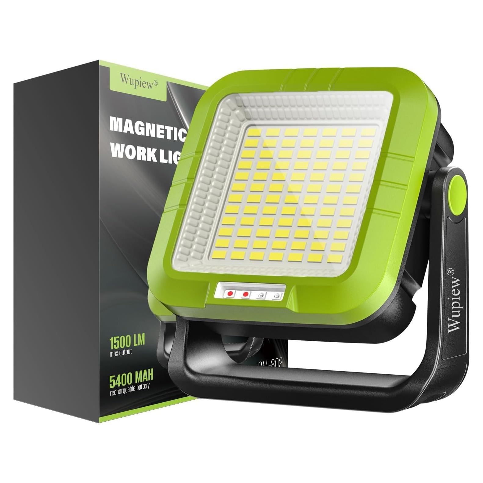 Luz de Trabajo Magnética Recargable Wupiew CM802 1500 Lúmenes