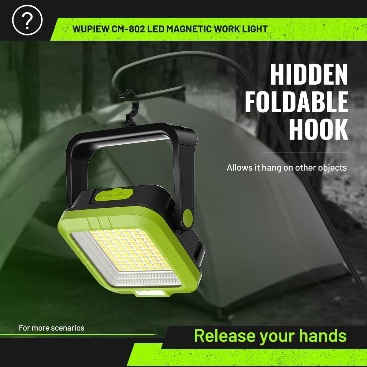 Luz de Trabajo Magnética Recargable Wupiew CM802 1500 Lúmenes