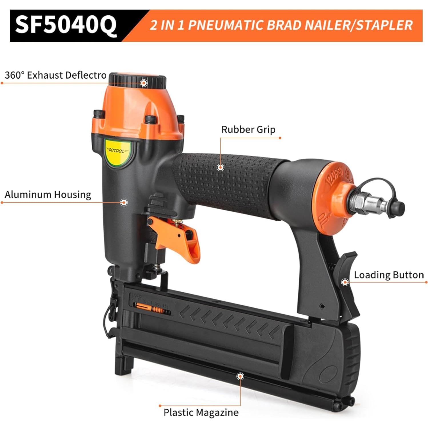 Clavadora Neumática Dootool 2 en 1 18GA con 1000 Clavos
