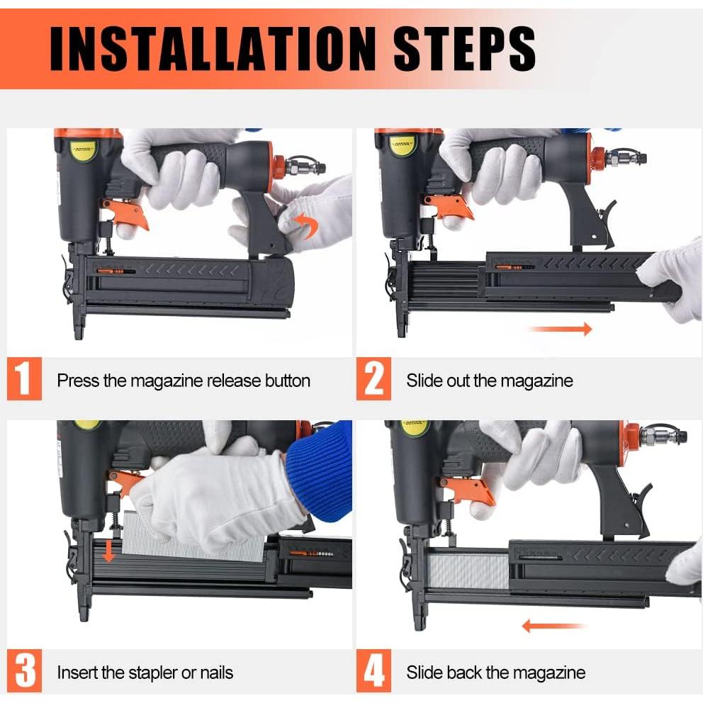 Clavadora Neumática Dootool 2 en 1 18GA con 1000 Clavos