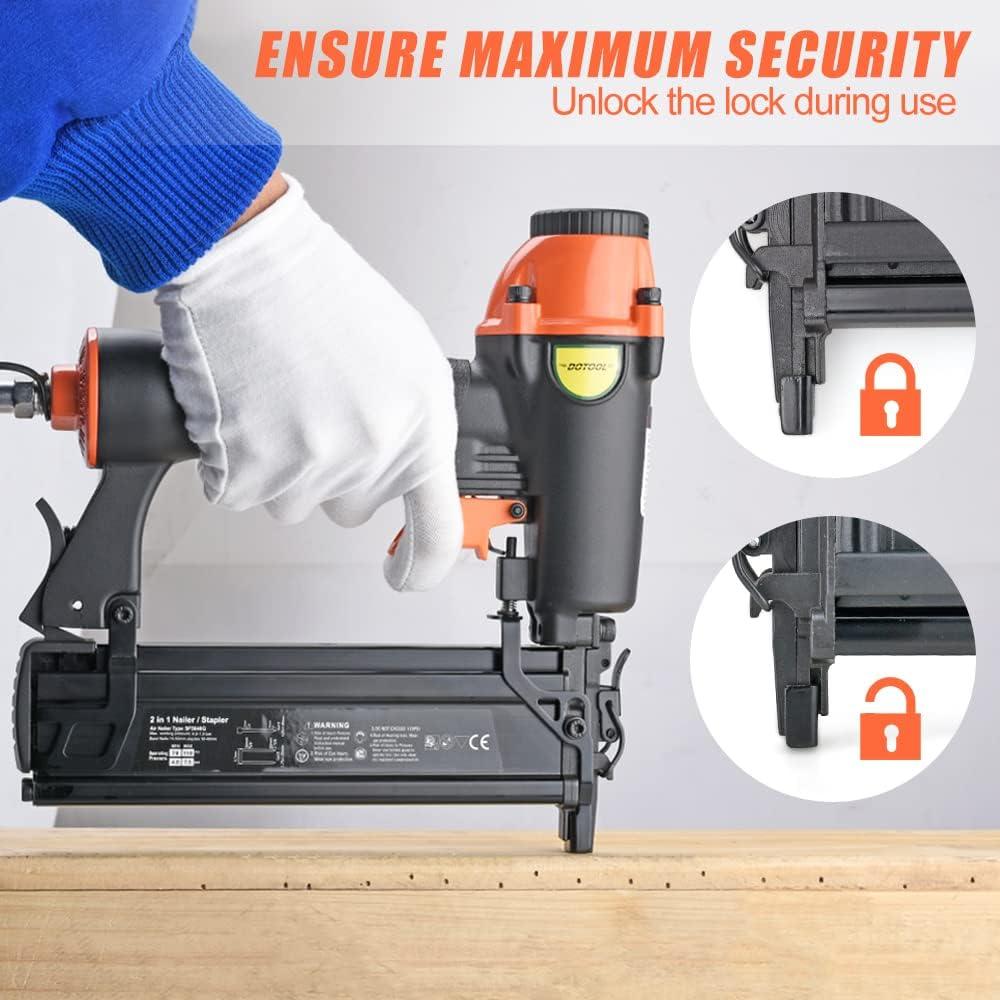Clavadora Neumática Dootool 2 en 1 18GA con 1000 Clavos