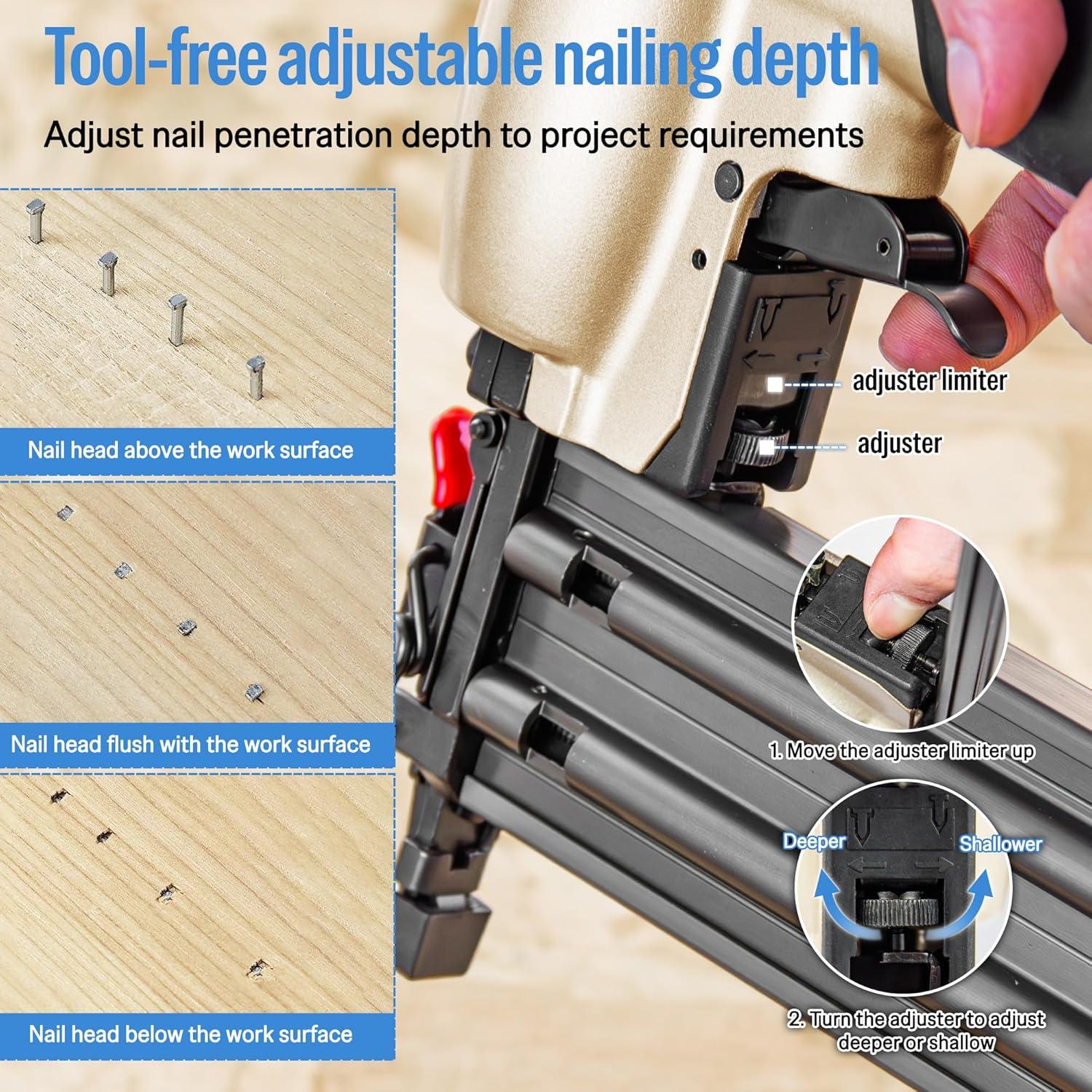 Clavadora Neumática Meite F50C 18 Calibres 5/8" a 2"