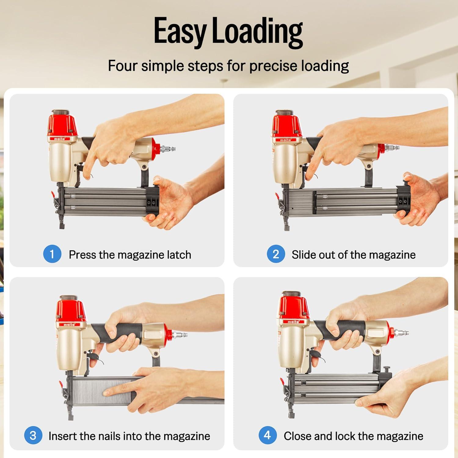 Clavadora Neumática Meite F50C 18 Calibres 5/8" a 2"